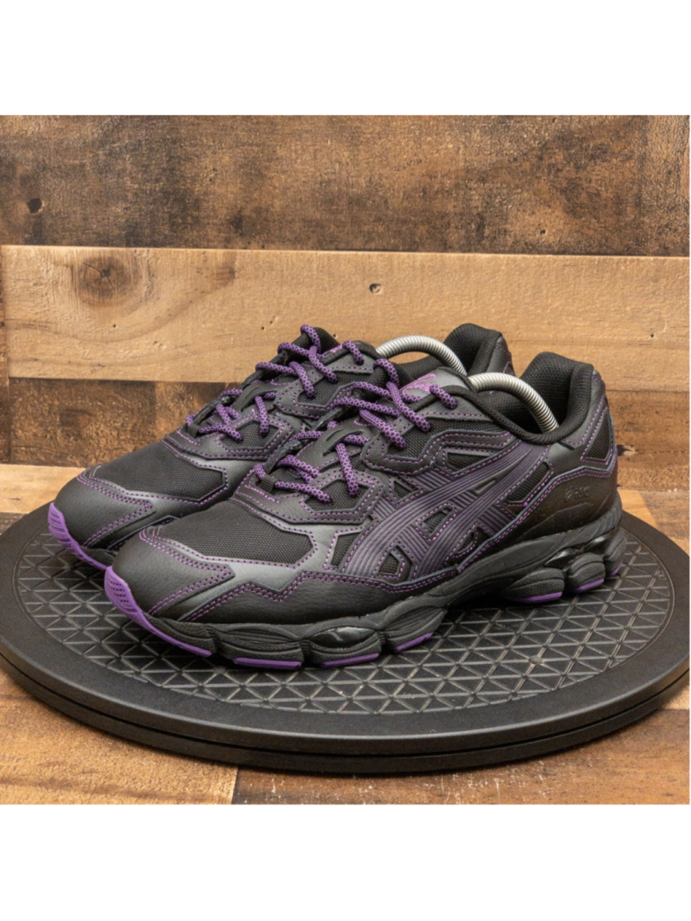 ASICS X NEEDLES GEL NYC BLACK PURPLE 1201B008-001 MENS RUNNING SHOES SIZE 9
